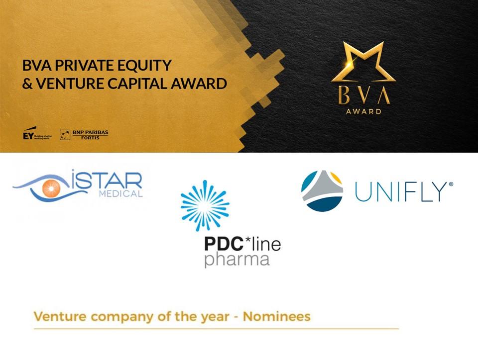 The three nominees for the 2020 BVA Award Venture company of the year